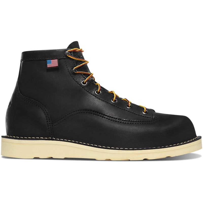 Black Men's Danner Bull Run Work Boots | YDUNXHZ-20