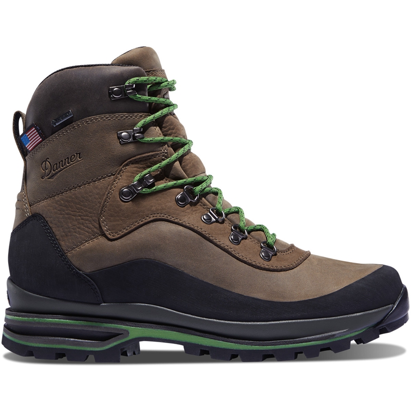 Brown / Green Men's Danner Crag Rat USA Hiking Boots | VWFOUKN-87