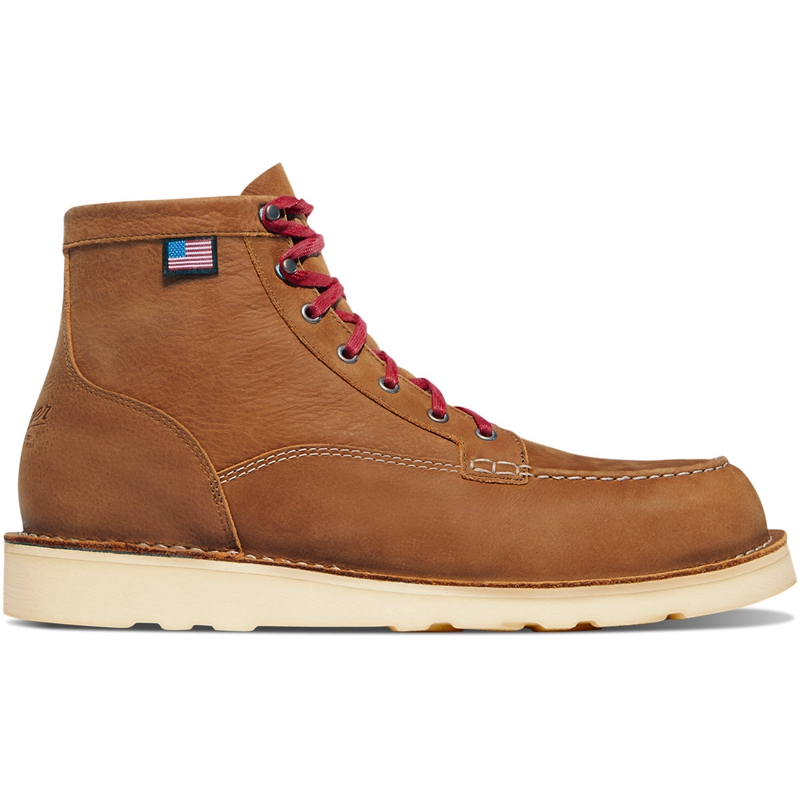 Brown Men's Danner Bull Run Lux Work Boots | MJORCTA-85