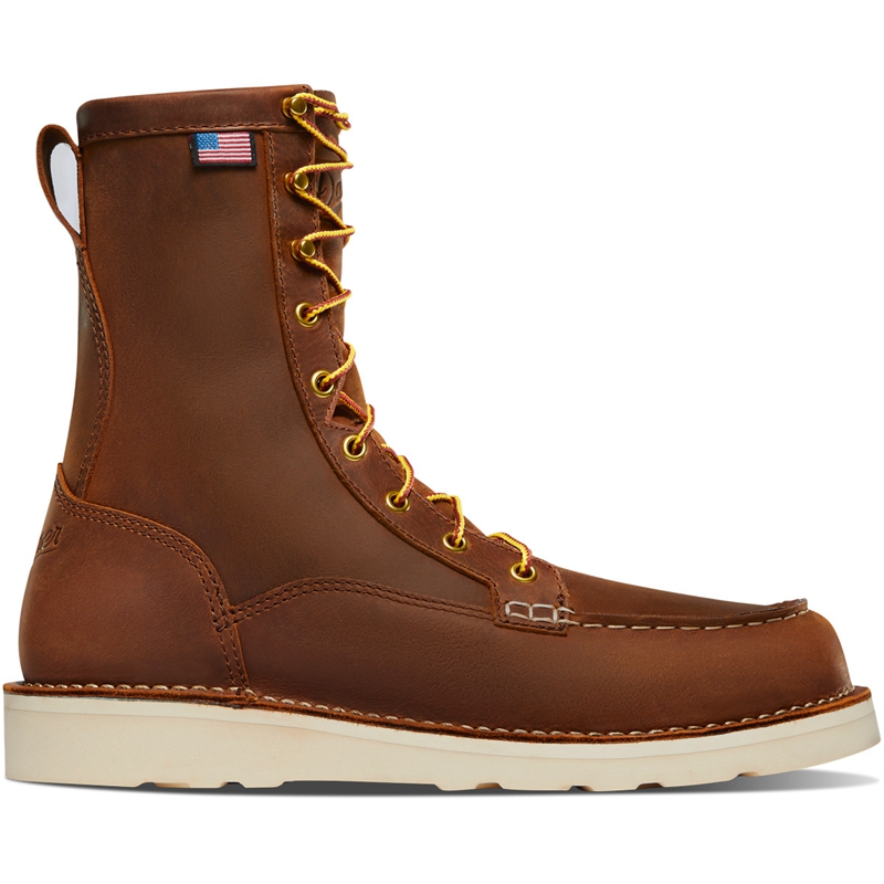 Brown Men's Danner Bull Run Moc Toe Work Boots | VEXCNWS-21