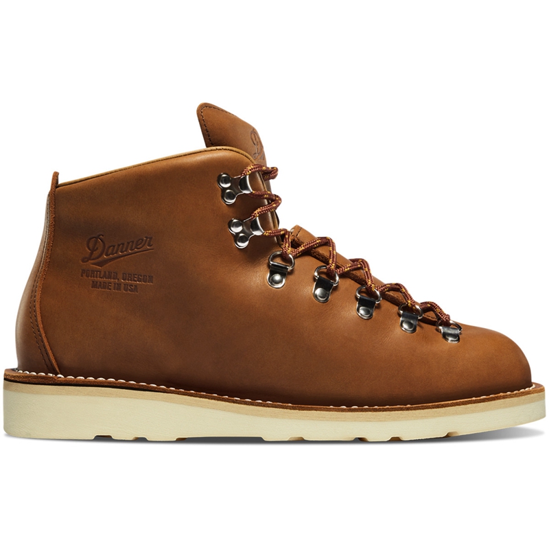 Brown Men's Danner Mountain Light Hiking Boots | EBDJANT-86