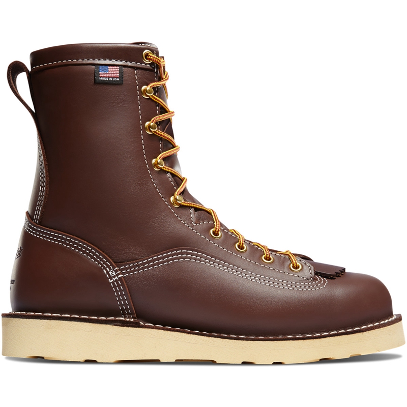 Brown Men's Danner Power Foreman Work Boots | KJAQSZR-52