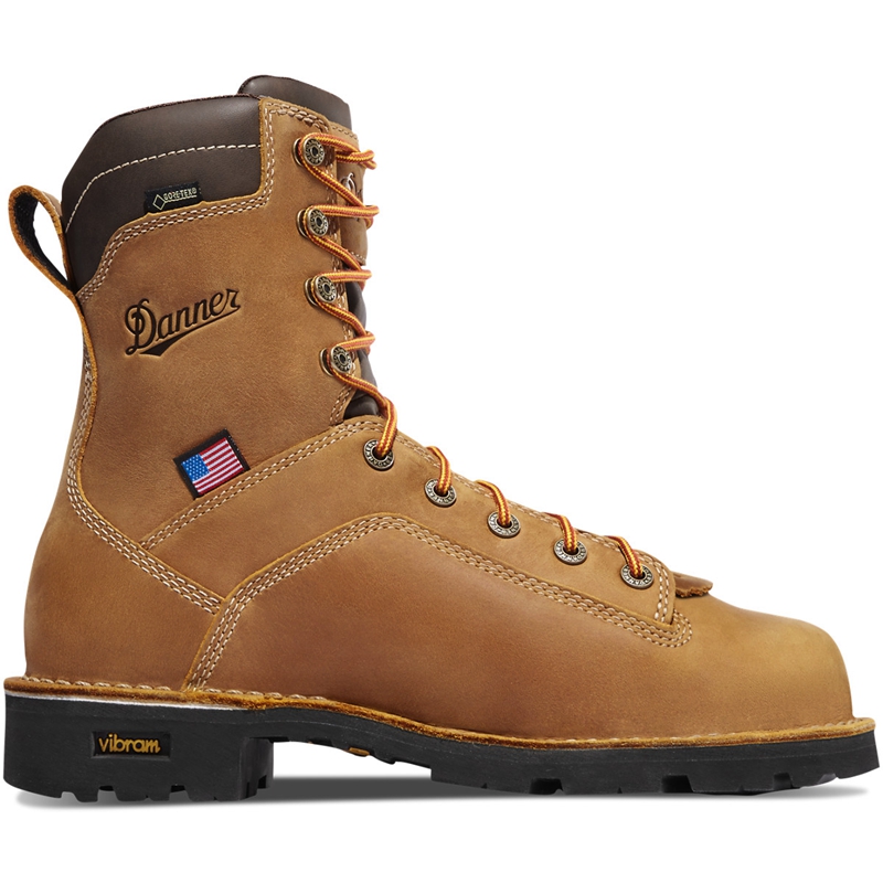 Brown Men's Danner Quarry USA Work Boots | AXTLPFM-19