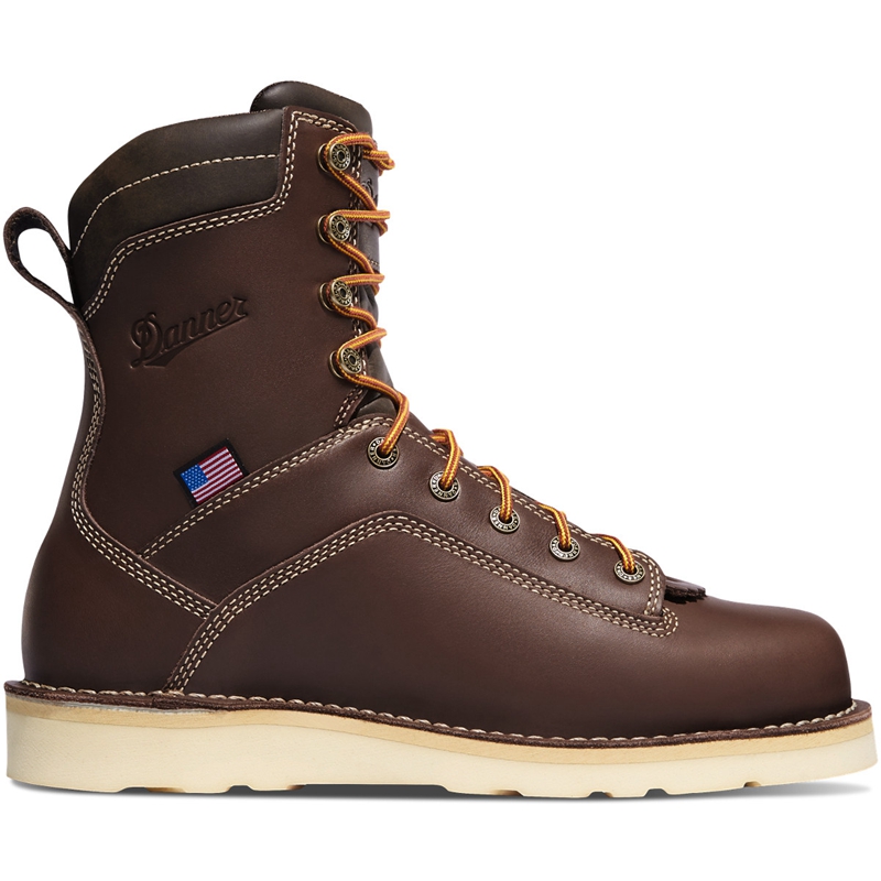 Brown Men's Danner Quarry USA Work Boots | FQIHYGT-16