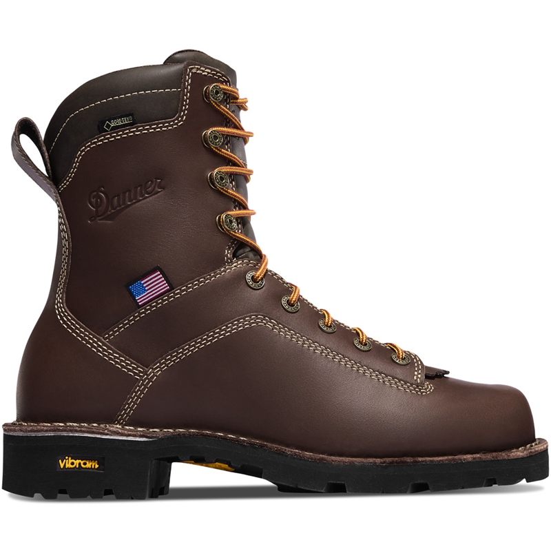 Brown Men's Danner Quarry USA Work Boots | MFTPYUD-65