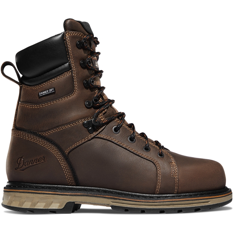 Brown Men's Danner Steel Yard Work Boots | HFZXMQO-68