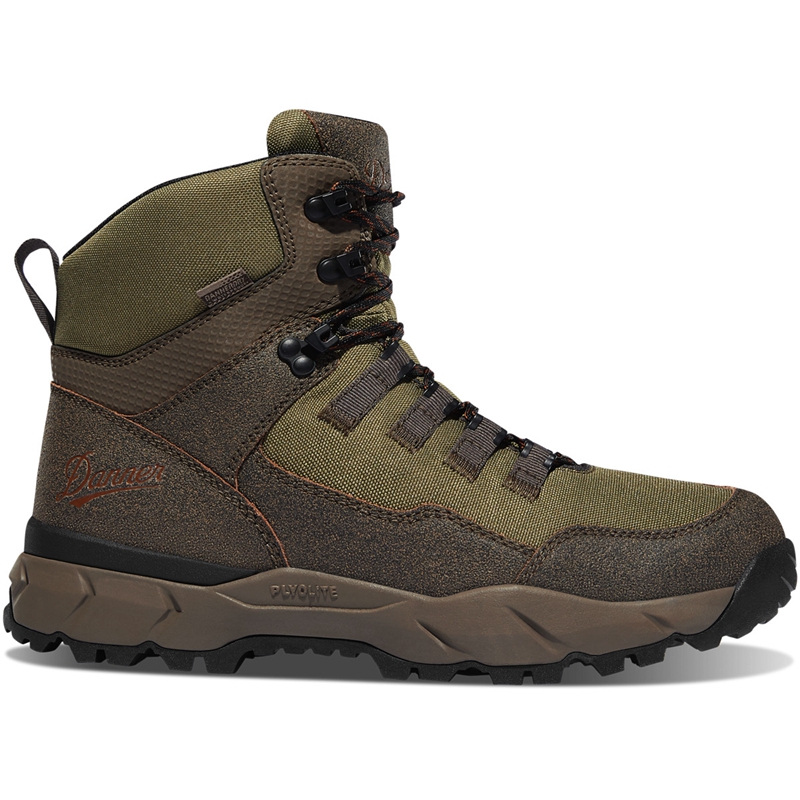 Brown / Olive Men's Danner Vital Trail Hiking Boots | QYDPCRB-75