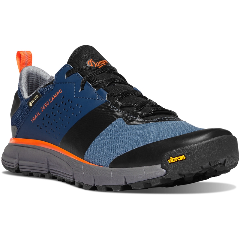 Blue / Orange Men's Danner Trail 2650 Campo GTX Hiking Boots | MQTPYEZ-80