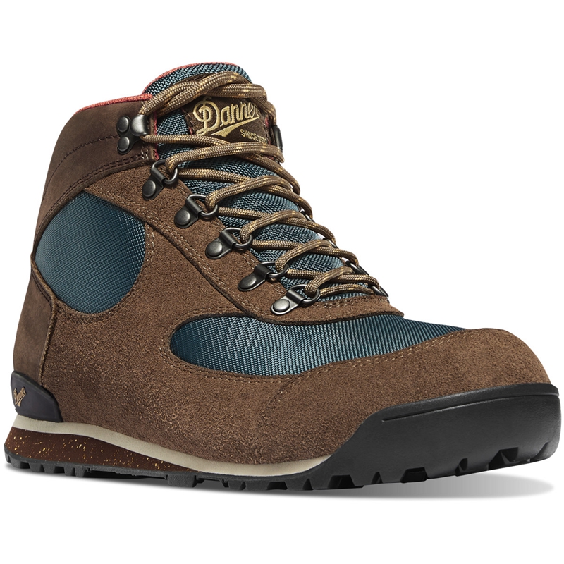 Brown / Blue Men's Danner Jag Dry Weather Work Boots | EQIOHUN-92