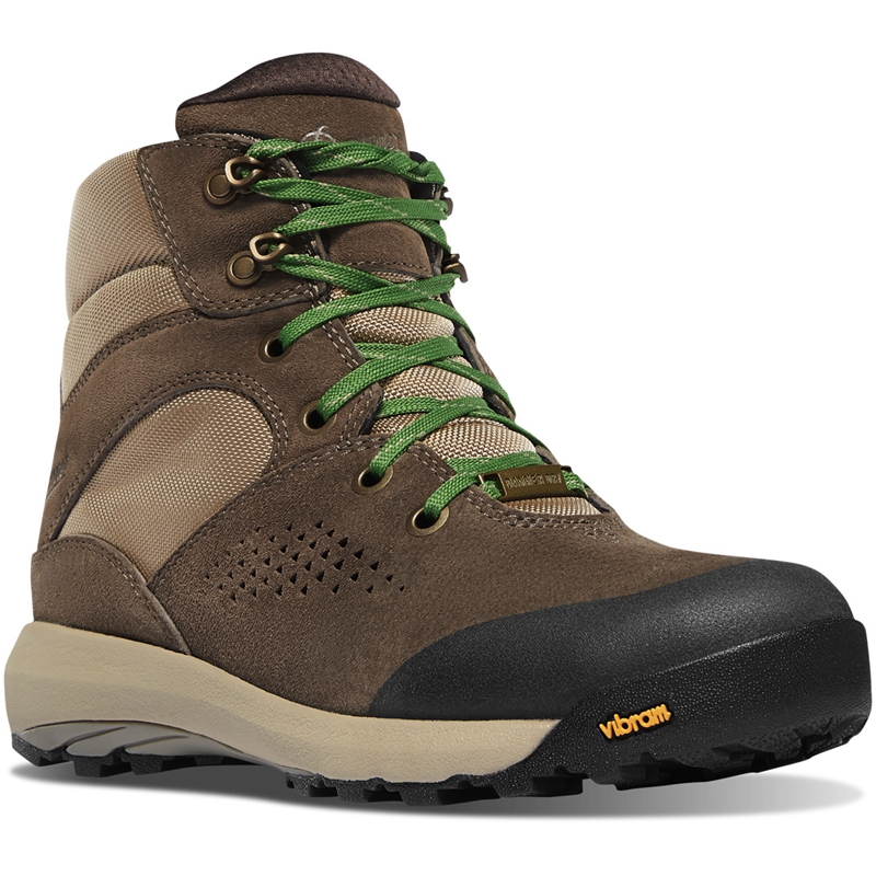 Brown / Green Women's Danner Inquire Mid Combat Boots | IMHLNGE-69