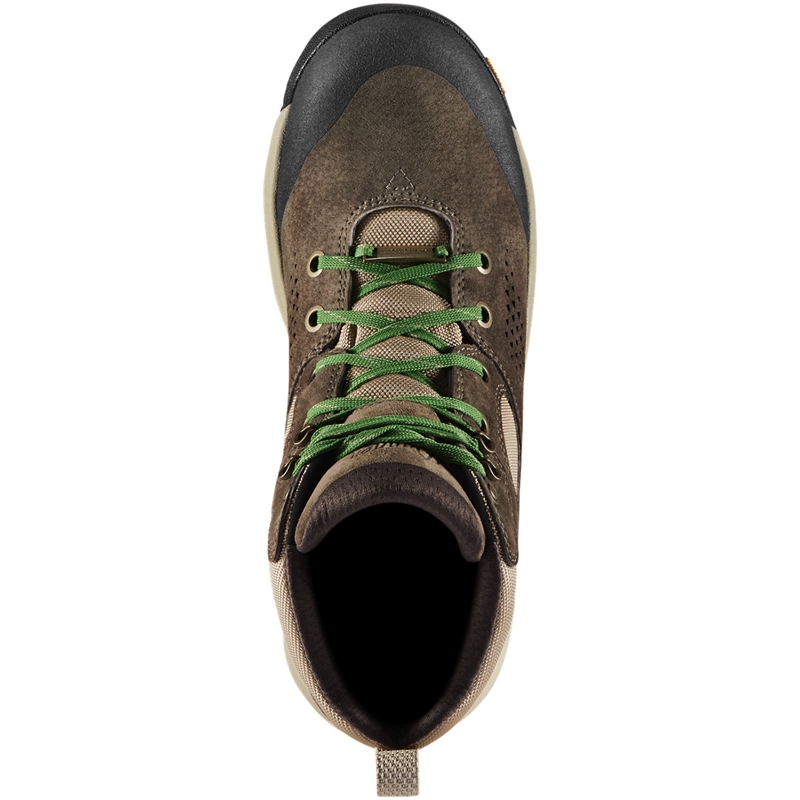 Brown / Green Women's Danner Inquire Mid Combat Boots | IMHLNGE-69