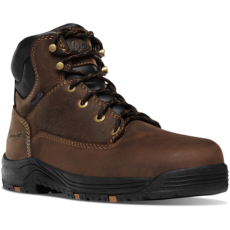 Brown Grey Women's Danner Caliper Work Boots | PIBDMFY-18