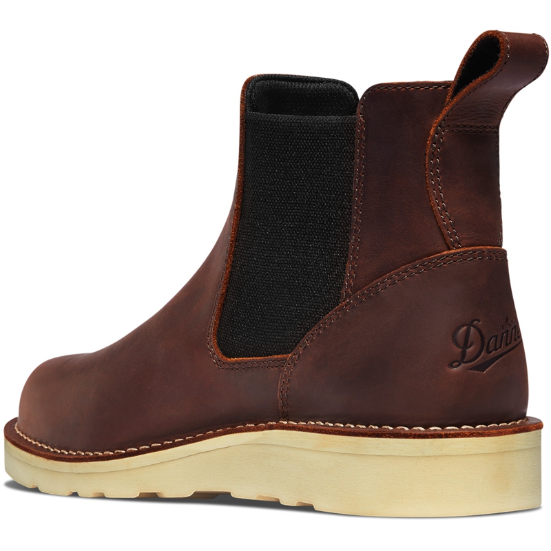 Brown Men's Danner Bull Run Chelsea Boots | YBSOREI-26