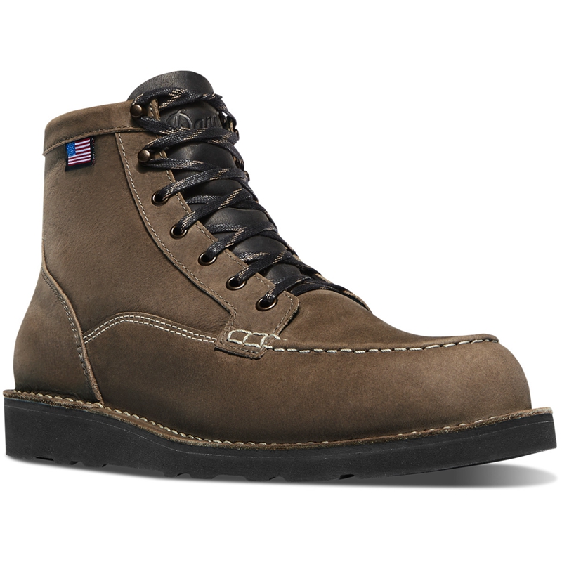 Brown Men's Danner Bull Run Lux Hiking Boots | JSLUMNO-96