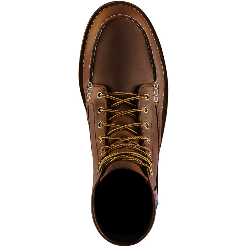 Brown Men's Danner Bull Run Moc Toe Hunting Boots | UMKSPIZ-18