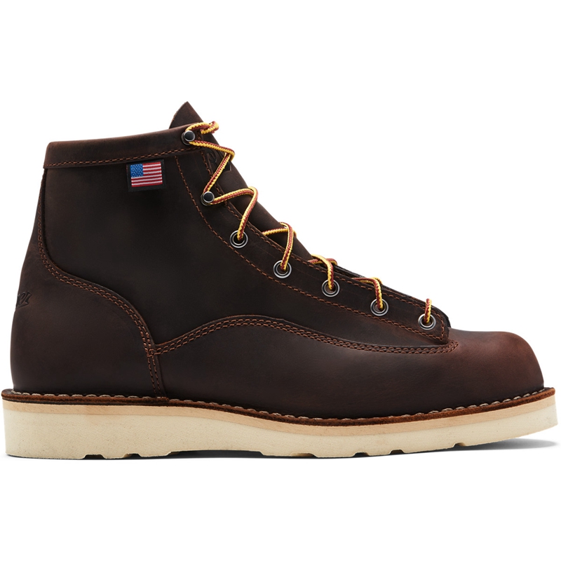 Brown Men\'s Danner Bull Run Work Boots | VLZPBHK-94