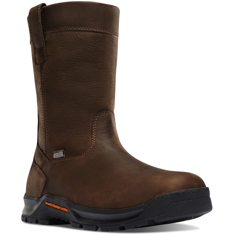 Brown Men's Danner Crafter Wellington Work Boots | QABLEUV-12