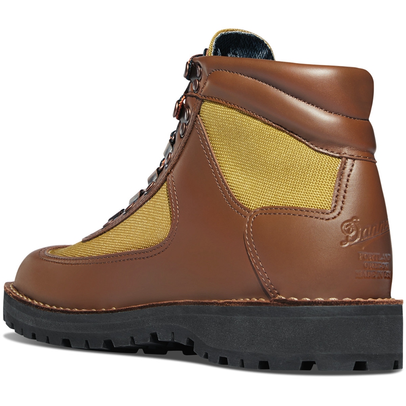 Brown Men's Danner Feather Light Hiking Boots | VFNKWUR-07