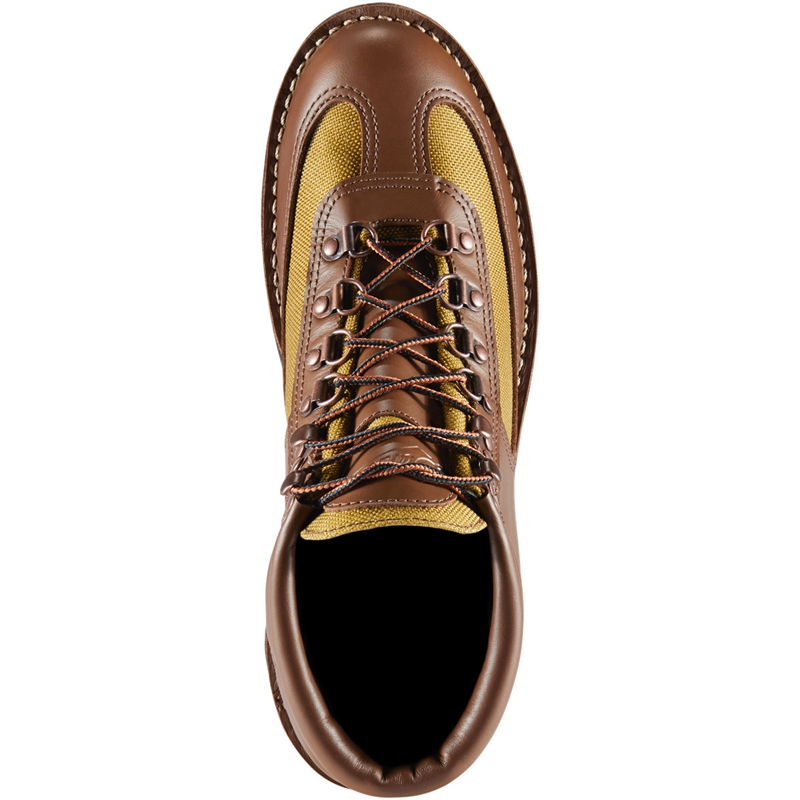 Brown Men's Danner Feather Light Hiking Boots | VFNKWUR-07