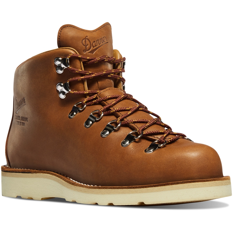 Brown Men's Danner Mountain Light Hiking Boots | EBDJANT-86