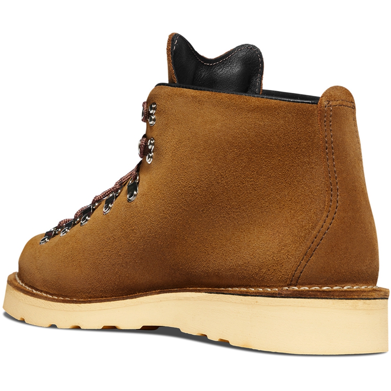 Brown Men's Danner Mountain Light Work Boots | OHZQRMY-56