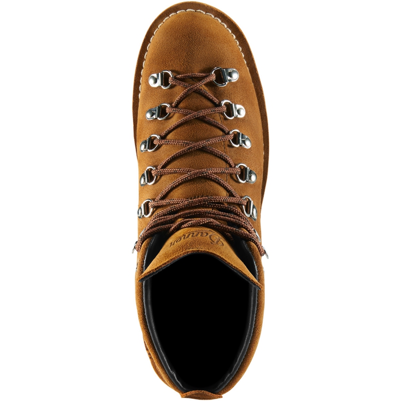 Brown Men's Danner Mountain Light Work Boots | OHZQRMY-56