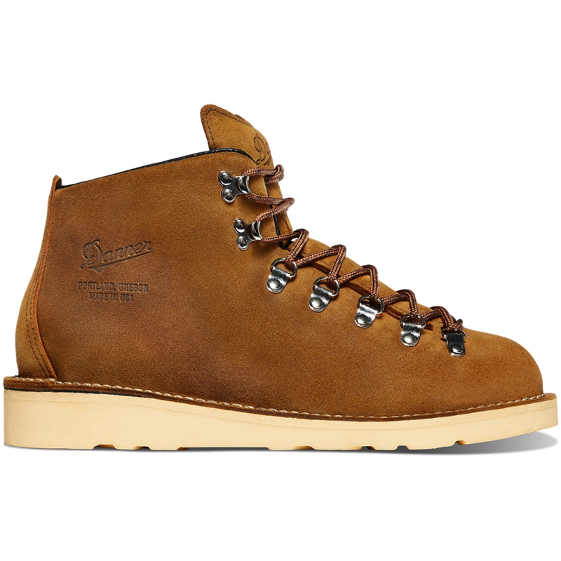 Brown Men\'s Danner Mountain Light Work Boots | OHZQRMY-56