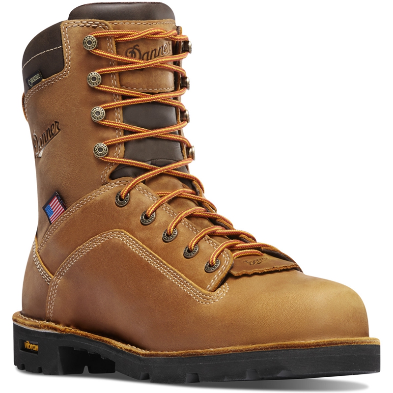 Brown Men's Danner Quarry USA Work Boots | AXTLPFM-19