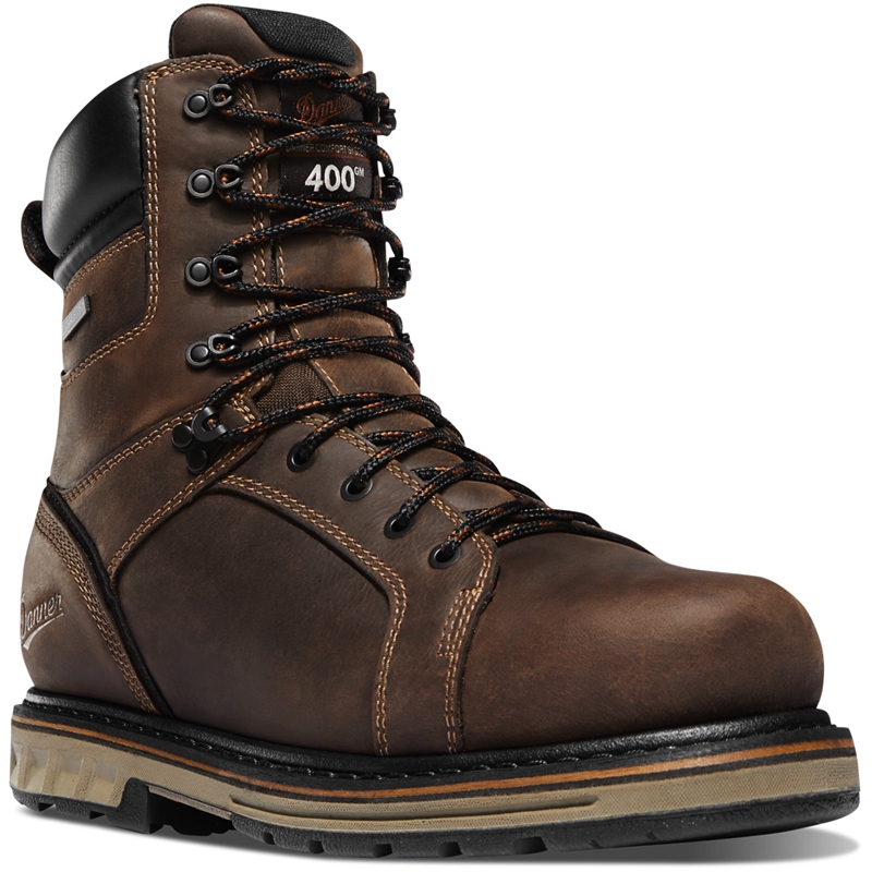 Brown Men's Danner Steel Yard Work Boots | HFZXMQO-68