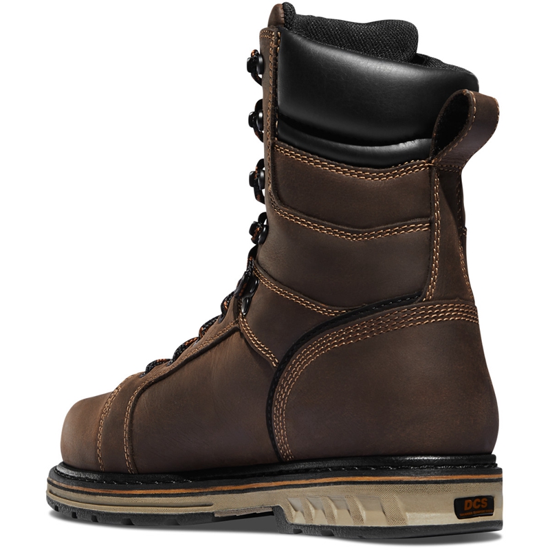 Brown Men's Danner Steel Yard Work Boots | HFZXMQO-68