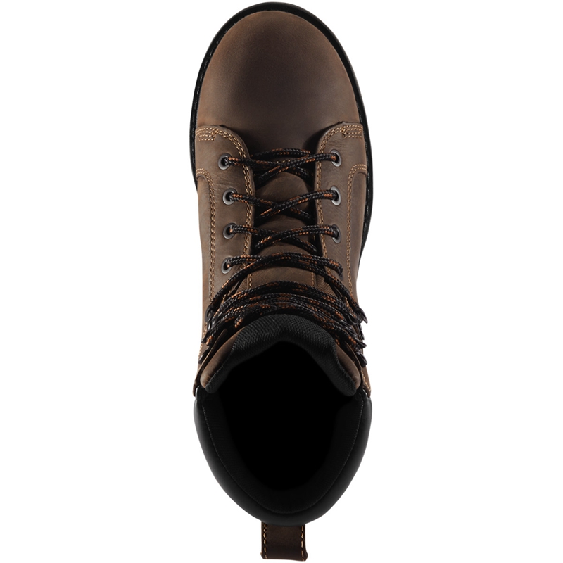 Brown Men's Danner Steel Yard Work Boots | HFZXMQO-68