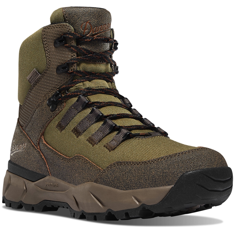 Brown / Olive Men's Danner Vital Trail Hiking Boots | QYDPCRB-75