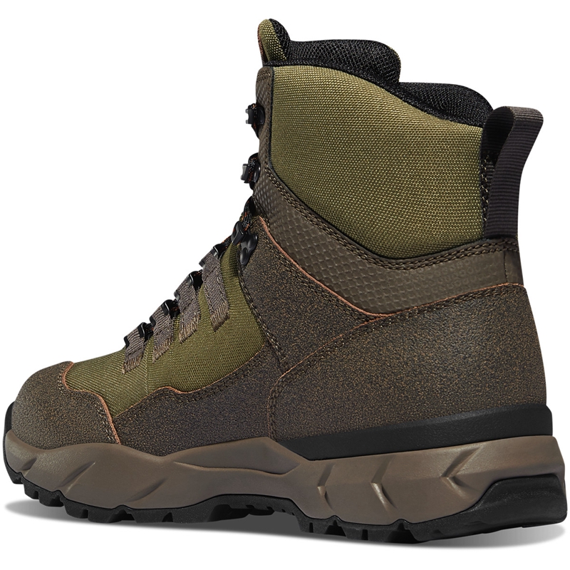 Brown / Olive Men's Danner Vital Trail Hiking Boots | QYDPCRB-75