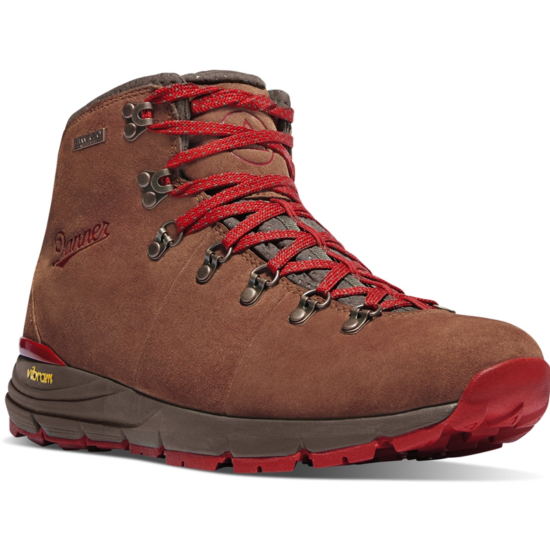 Brown / Red Men's Danner Mountain 600 Hiking Boots | OYAQNCZ-13