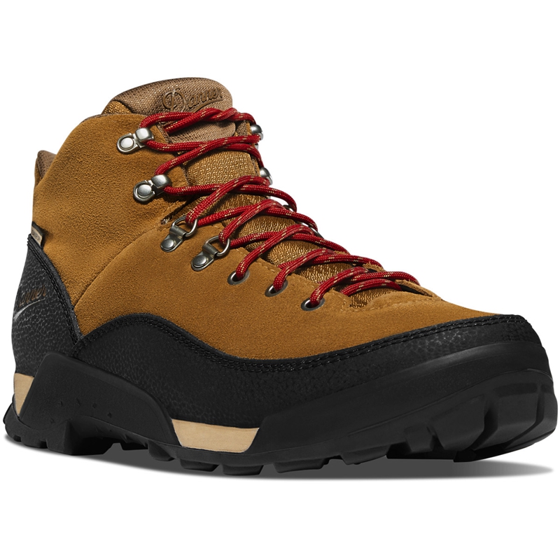 Brown / Red Men's Danner Panorama Hiking Boots | BXDOJNG-27