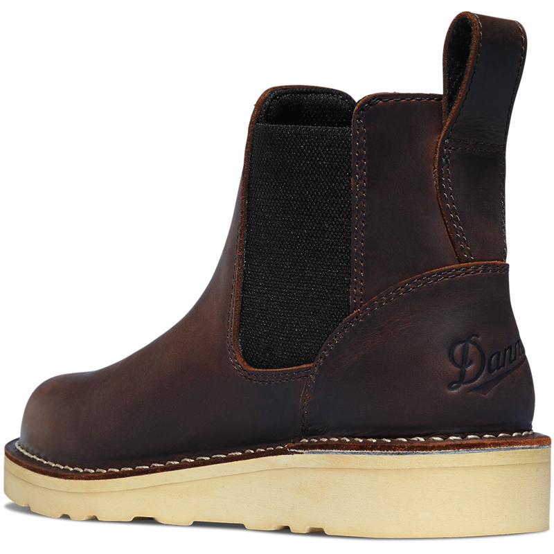 Brown Women's Danner Bull Run Chelsea Boots | HYMKBSU-14