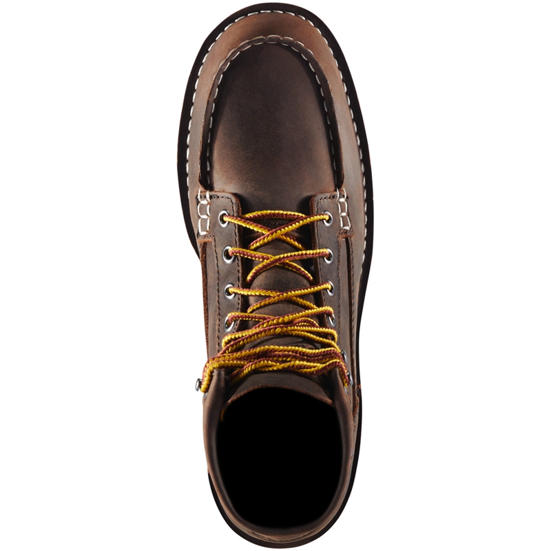 Brown Women's Danner Bull Run Moc Toe Work Boots | UFTWBAO-81