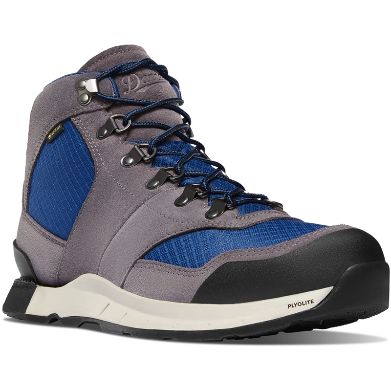 Grey / Blue Men's Danner Free Spirit Hiking Boots | AUOBNVR-36