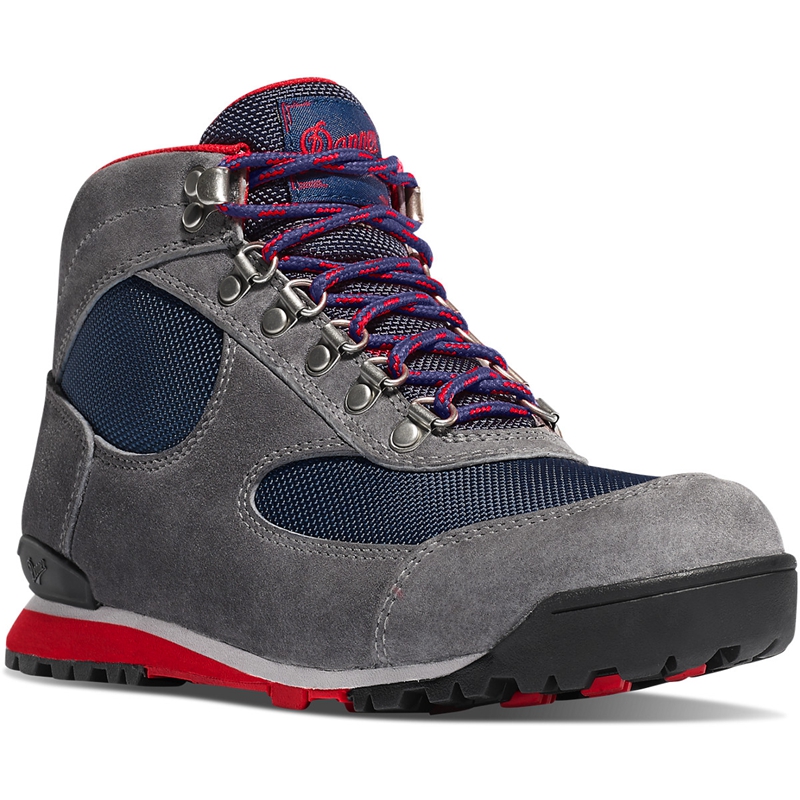 Grey / Blue Women's Danner Jag Hiking Shoes | VXPBZEH-86