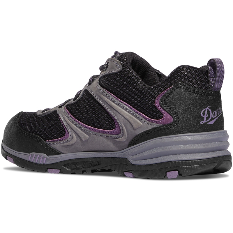 Grey / Purple Women's Danner Springfield Low Work Boots | EMDVNBA-75