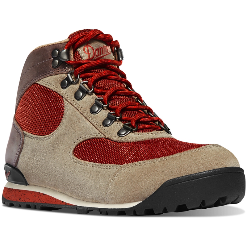 Grey / Red Women's Danner Jag Dry Weather Hunting Boots | AWQBEHK-02