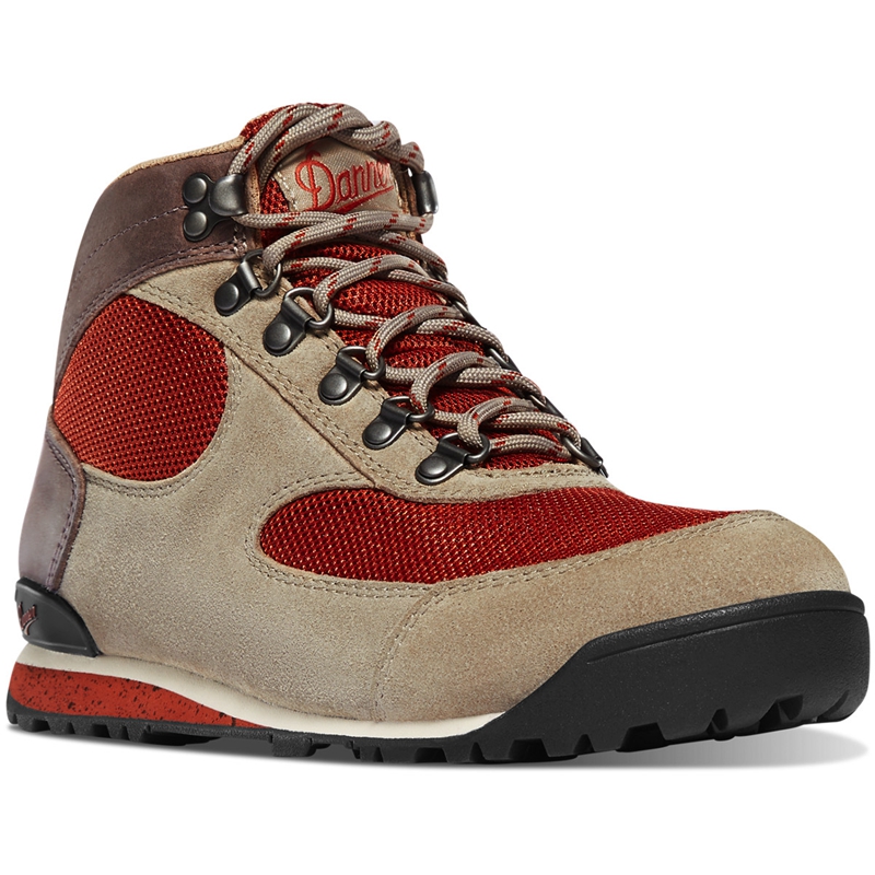 Grey / Red Women's Danner Jag Dry Weather Hunting Boots | AWQBEHK-02