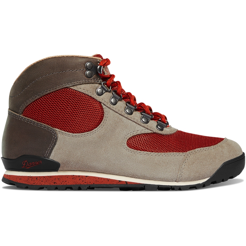 Grey / Red Women\'s Danner Jag Dry Weather Hunting Boots | AWQBEHK-02